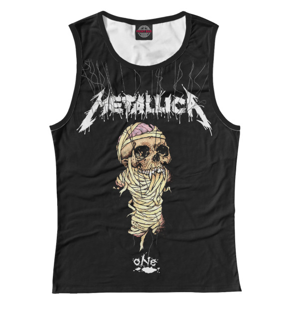 Майка для девочки с изображением Metallica One цвета Белый