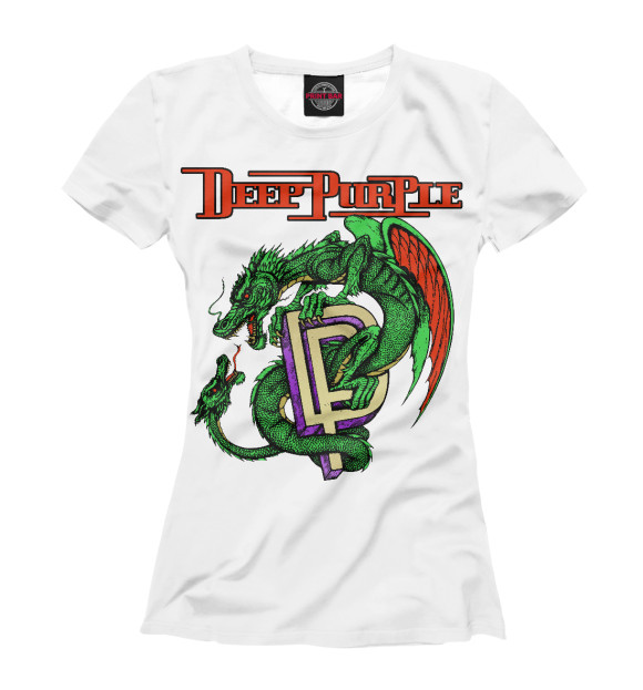 Футболка для девочек с изображением Deep Purple цвета Белый