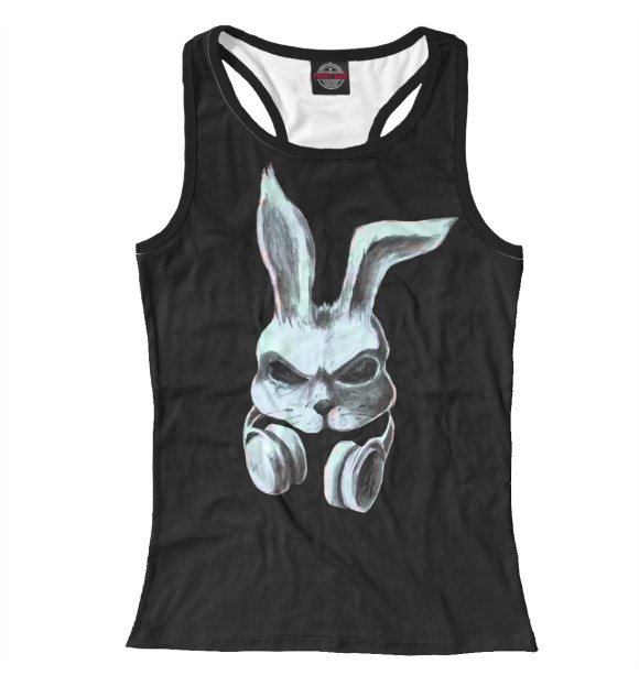 Женская майка-борцовка с изображением Dom!no цвета Белый