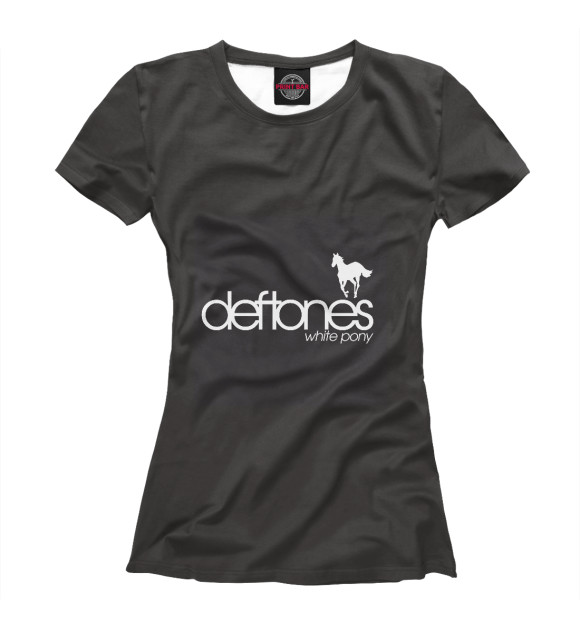 Женская футболка с изображением Deftones цвета Белый