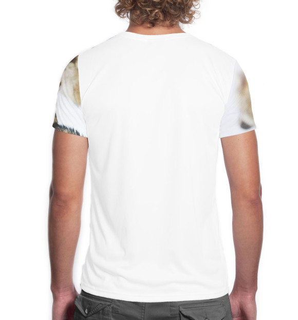 Мужская футболка с изображением Волки цвета Белый