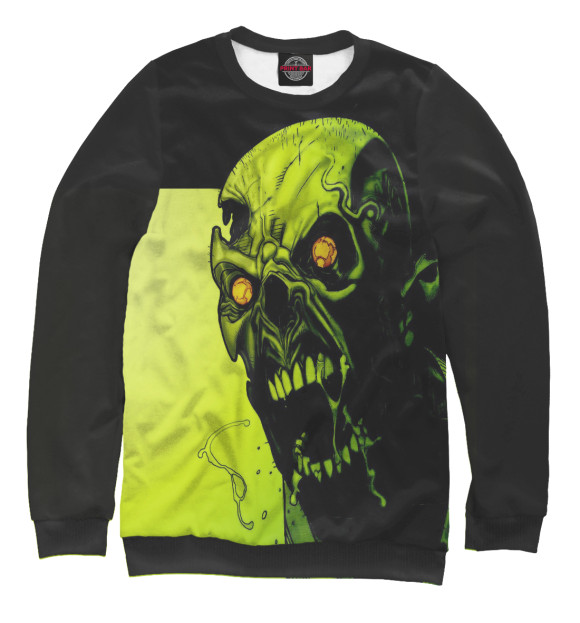 Женский свитшот с изображением Монстр цвета Белый