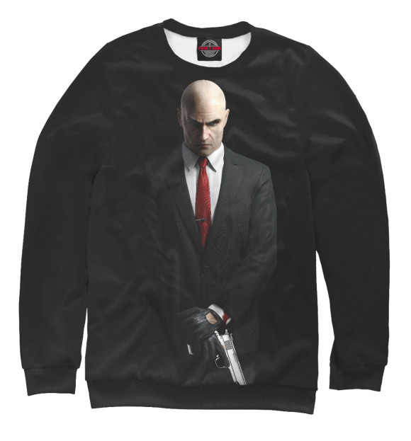 Свитшот для девочек с изображением Hitman цвета Белый