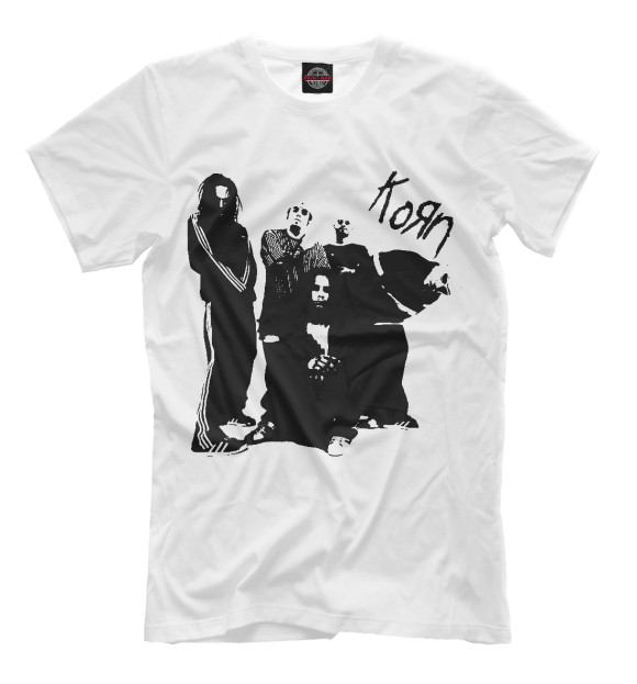 Футболка для мальчиков с изображением Korn цвета Молочно-белый
