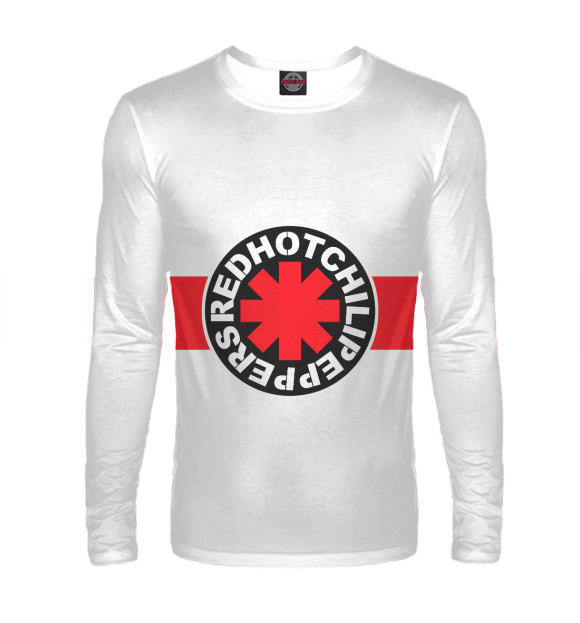 Мужской лонгслив с изображением Red Hot Chili Peppers цвета Белый