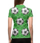Женское поло Футбольные мячи на зеленом фоне