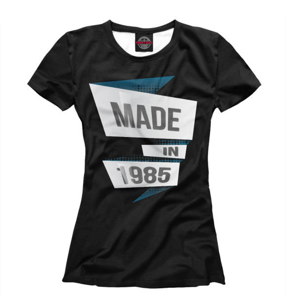 Женская футболка с изображением 1985 цвета Белый