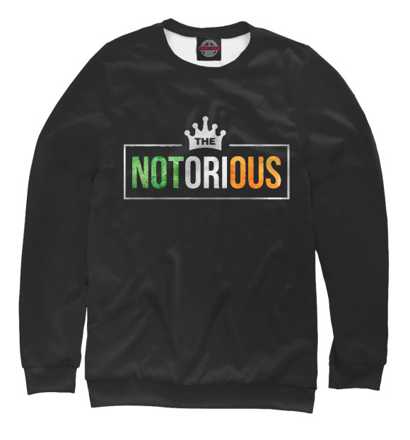 Женский свитшот с изображением Notorious цвета Белый