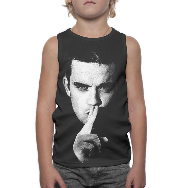 Майка для мальчика с изображением Robbie Williams цвета Белый