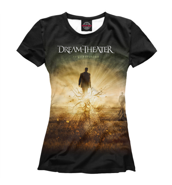 Женская футболка с изображением Dream Theater цвета Белый