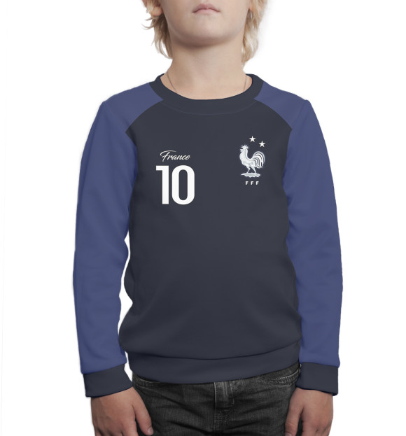 Свитшот для мальчиков с изображением Килиан Мбаппе - Сборная Франции цвета Белый