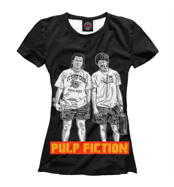 Женская футболка с изображением Pulp Fiction цвета Белый