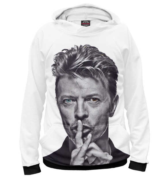 Мужское худи с изображением David Bowie цвета Белый