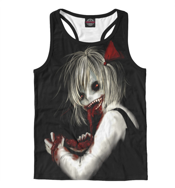 Мужская майка-борцовка с изображением Dark цвета Белый