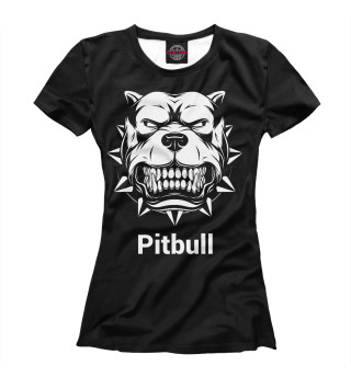Женская футболка Питбуль