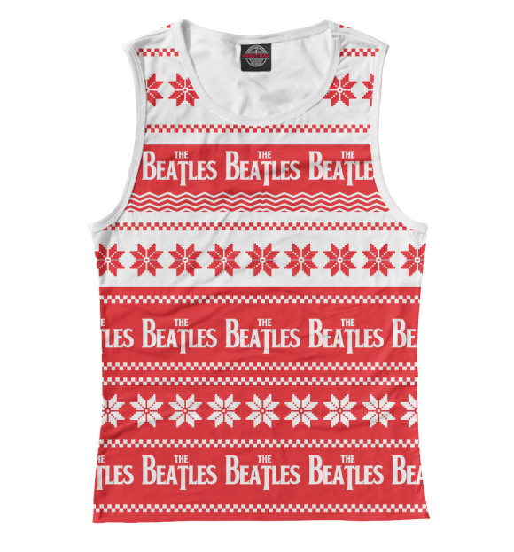 Майка для девочки с изображением The Beatles цвета Белый