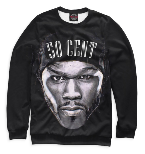 Свитшот для девочек с изображением 50 Cent цвета Белый