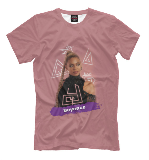 Мужская футболка с изображением Beyonce Knowles цвета Р‘РµР»С‹Р№