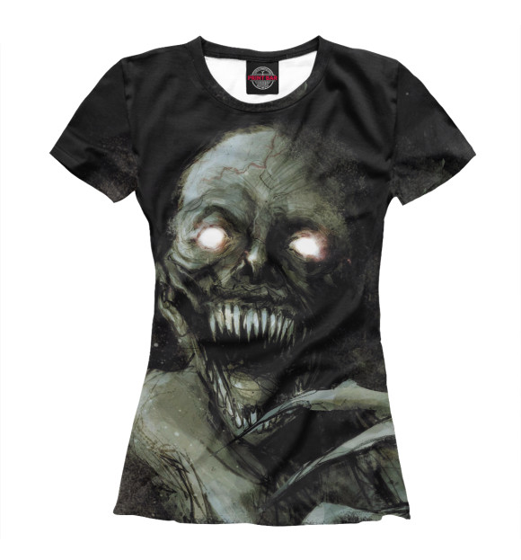 Футболка для девочек с притом Демон цвета Белый Футболка для девочек с изображением Демон цвета Белый