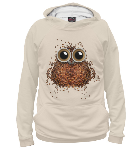 Мужское худи с изображением Кофесовёнок цвета Белый