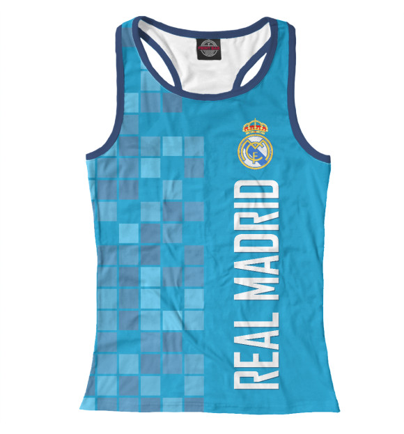 Женская майка-борцовка с изображением Real Madrid цвета Белый