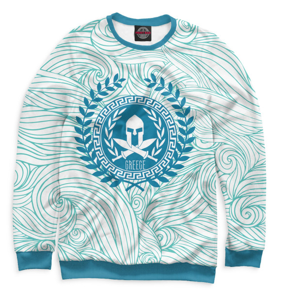 Мужской свитшот с изображением Греция цвета Белый