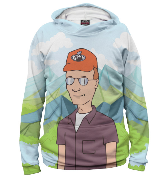 Женское худи с изображением Дэйл Гриббл цвета Белый