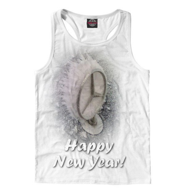 Мужская майка-борцовка с изображением Happy New Year! цвета Белый