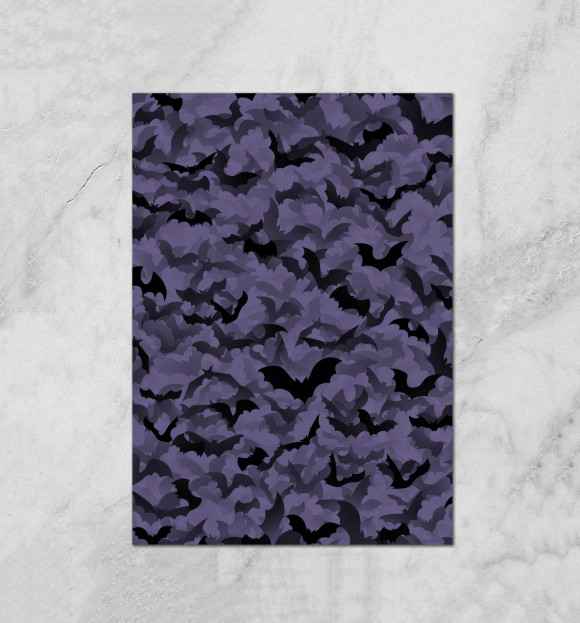 Плакат с притом Летучие мыши цвета Белый Плакат с изображением Летучие мыши цвета Белый