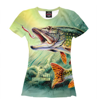 Женская футболка Best fishermen