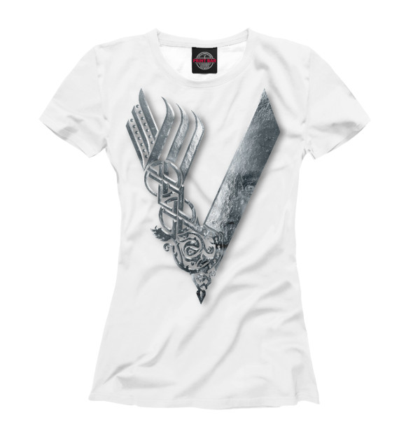 Женская футболка с изображением Ragnar цвета Белый