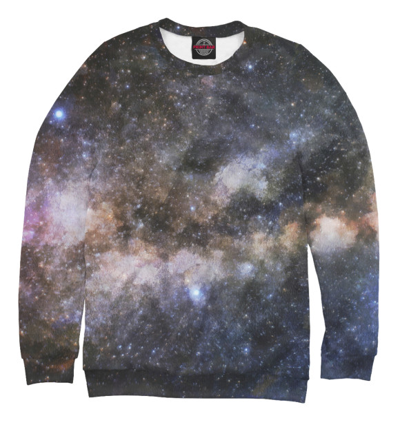 Мужской свитшот с изображением Звёздный космос цвета Белый