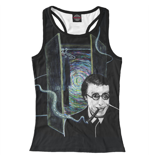 Женская майка-борцовка с изображением Сартр цвета Белый