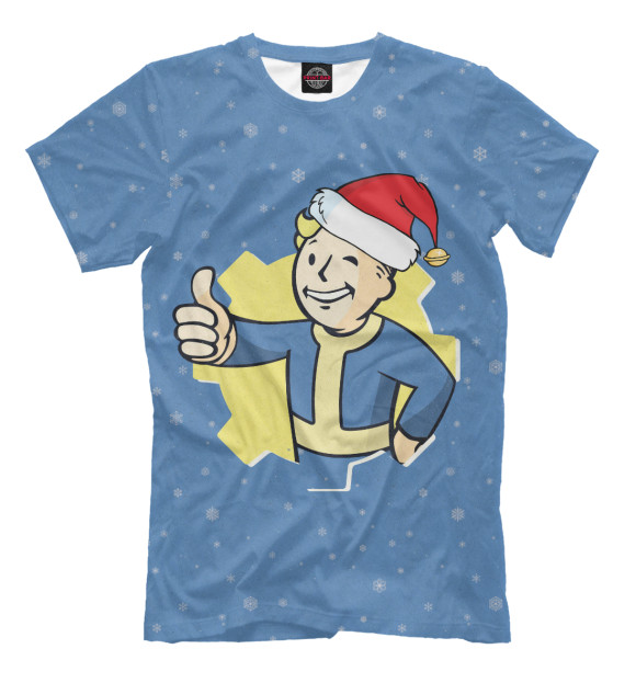 Мужская футболка с изображением Fallout цвета Грязно-голубой