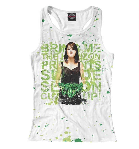 Женская майка-борцовка с изображением Bring Me The Horizon цвета Белый