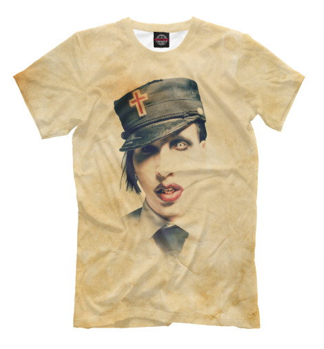 

Футболки Print Bar, Бежевый, Marilyn Manson