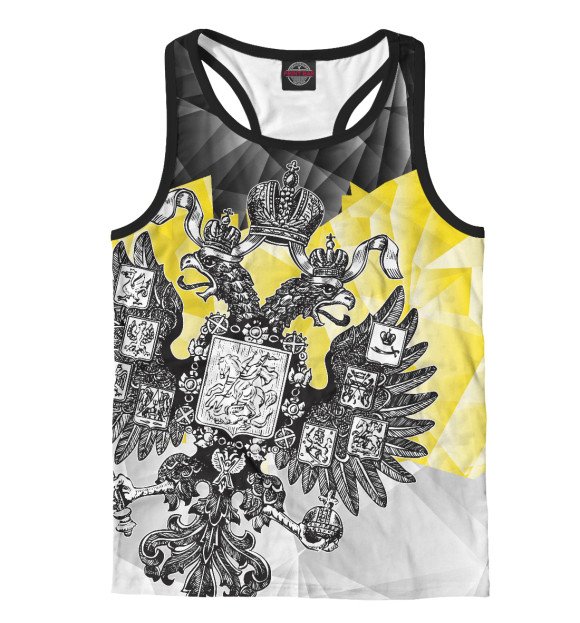 Мужская майка-борцовка с изображением Имперский гербовый флаг 1883 года цвета Белый