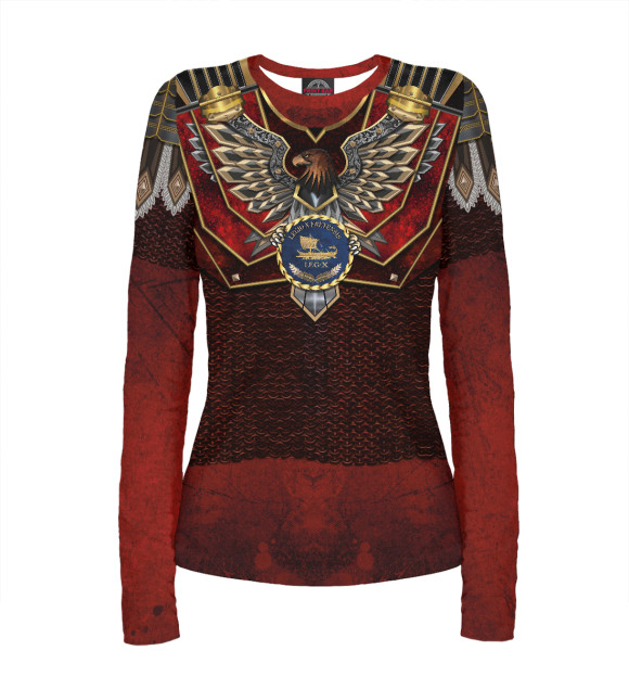 Женский лонгслив с изображением Триарий lorica hamata цвета Белый