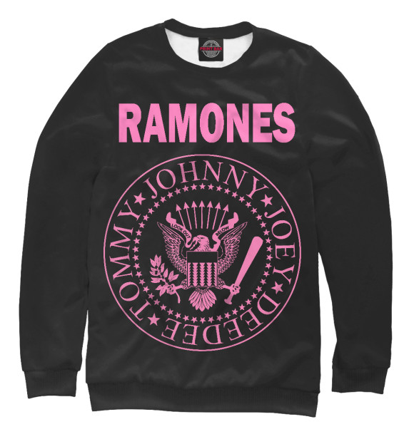 Свитшот для мальчиков с изображением RAMONES PINK цвета Белый