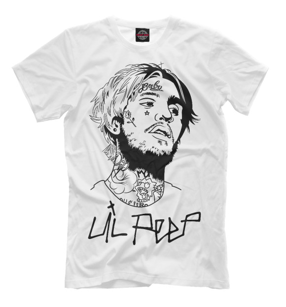 Футболка для мальчиков с изображением Lil Peep цвета Белый