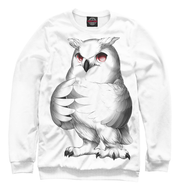 Мужской свитшот с изображением Owl цвета Белый