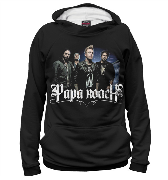 Женское худи с изображением Papa Roach цвета Белый