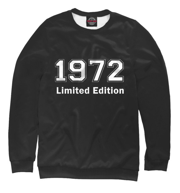 Женский свитшот с изображением Limited Edition 1972 цвета Белый