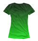 Женская футболка Градиент Зеленый в Черный
