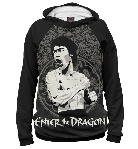 Женское худи с изображением Enter the Dragon цвета Белый