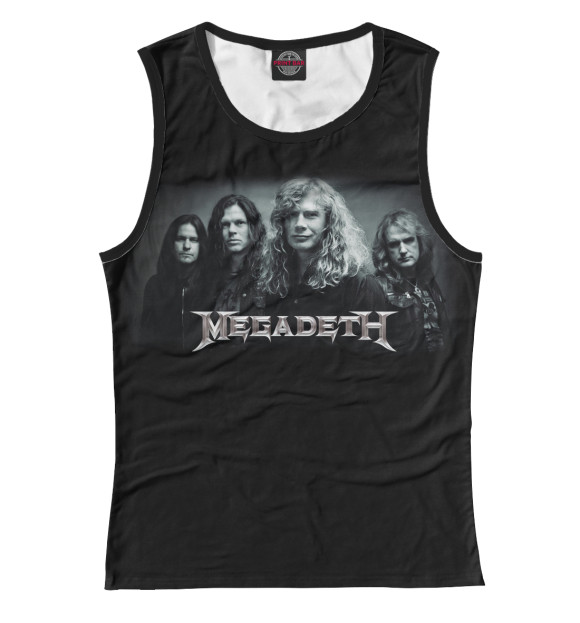 Женская майка с изображением Megadeth цвета Белый