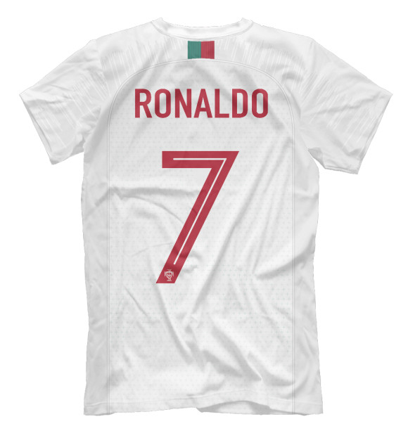 Мужская футболка с изображением Сristiano Ronaldo цвета Белый