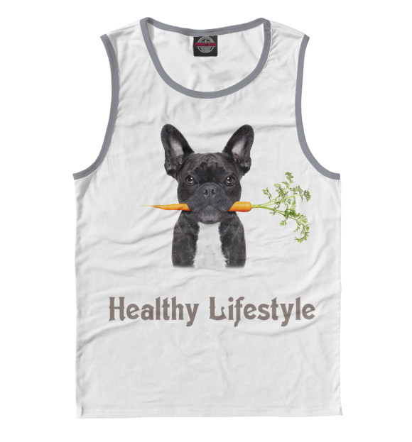 Майка для мальчика с изображением Healthy Lifestyle цвета Белый