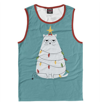 Майка для мальчика Cute christmas cat