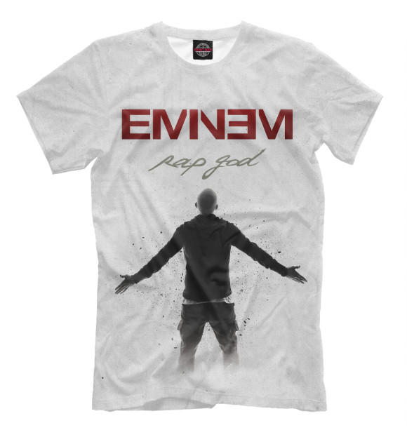 Мужская футболка с изображением Eminem цвета Бежевый